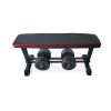 Flat Weight Bench & 50lb Vinyl Dumbbell Set Combo