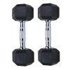 Gymenist, 10lb Rubber Hex Dumbbell, Pair