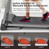 Easy Folding Treadmill for Home Use, 1.5HP Electric Running, Jogging & Walking Machine with Device Holder & Pulse Sensor, 3-Level Incline Adjustable C