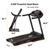 FYC Folding Treadmill for Home - 330 LBS Weight Capacity Running Machine with Incline/Bluetooth; 3.5HP 16KM/H Max Speed Foldable Electric Treadmill Ea