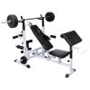 Weight Bench with Weight Rack; Barbell and Dumbbell Set 264.6 lb