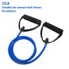 1pc 5 Levels Resistance Bands (suitable Beginner) With Handles Yoga Pull Rope Elastic Fitness Exercise Tube Band For Home Workouts Strength Training