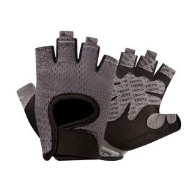 Gym Fitness Gloves Women Weight Lifting Yoga Breathable Half Finger Anti-Slip Pad Bicycle Cycling Glove Sport Exercise Equipment (Color: dark gray, size: XL)