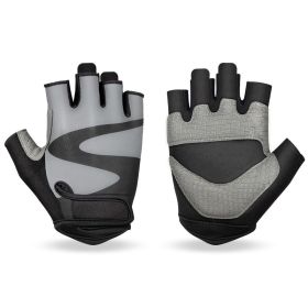 OZERO Men's Cycling Biker Gloves Fingerless Gym gloves Breathable MTB Accesories Motorcycle Sports Gloves Cycling Equipment (Color: Gray, size: M)