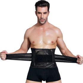 Waist Trimmers for Men Low Belly Stomach Wraps for Weight Loss (Color: Black, size: XXL)