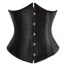 SEXY Gothic Underbust Corset and Waist cincher Bustiers Top Workout Shape Body Belt Plus size Lingerie S-6XL (Color: Black, size: 6XL)