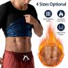 Men Heat Trapping Shirt Body Shaper Vest Pullover Sauna Sweat Suits Short Sleeve Compression Top