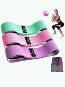 Resistance Band Elastic Hip Circle Fitness Squat Resistance Buttocks Circle Yoga (Color: Booty, Size-Quantity: Set-Q1)