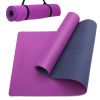 COOLMOON 1/4 Inch Extra Thick Yoga Mat Double-Sided Non Slip,Yoga Mat For Women and Men,Fitness Mats With Carrying Strap,Eco Friendly TPE Yoga Mat , P