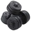 Adjustable Dumbbell Set for Home and Gym Exercise, Black,