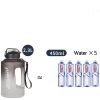 Sports Water Jug With Time Markers; Gradient Color Fitness Accessories