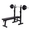 Adjustable Folding Multifunctional Workout Station Adjustable Workout Bench with Squat Rack - balck red XH