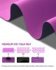 COOLMOON 1/4 Inch Extra Thick Yoga Mat Double-Sided Non Slip,Yoga Mat For Women and Men,Fitness Mats With Carrying Strap,Eco Friendly TPE Yoga Mat , P