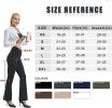 Womens Crossover Flare Leggings with Pockets Bootcut High Waisted Yoga Pants Tummy Control Gym Workout Work Pants