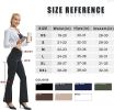 Womens Crossover Flare Leggings with Pockets Bootcut High Waisted Yoga Pants Tummy Control Gym Workout Work Pants