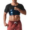 Men Heat Trapping Shirt Body Shaper Vest Pullover Sauna Sweat Suits Short Sleeve Compression Top